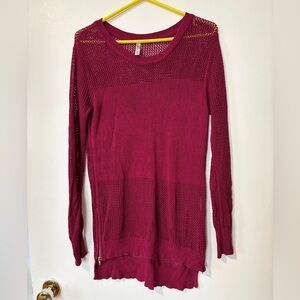 🎉4/30$🎉 Women's Burgundy Knit Sweater – Size Large 🍷